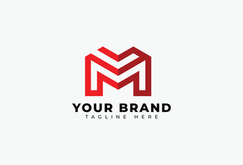 Initial letter m logo vector design template