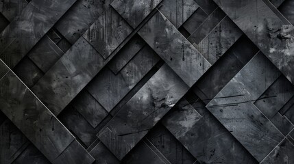 Dark Abstract Geometric Pattern with Textured Layers