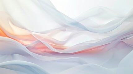 Fototapeta premium Smooth White Flowing Abstract Texture