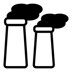 Pollution Icon in Solid Style