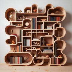 Wooden bookshelf