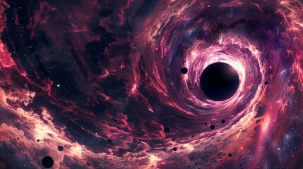 A huge black hole eating the dust of space. Generative AI