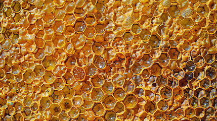Texture of honey combs top view
