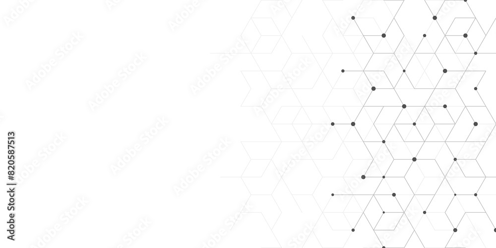 Aufkleber Abstract background with simple geometric figures and dots. Graphic design element and polygonal shape pattern
