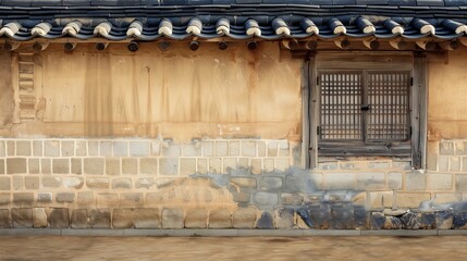 the walls of traditional Korean buildings. Generative AI