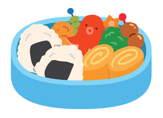 かわいい弁当のイラスト