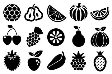 Fruit icon collection - vector illustration