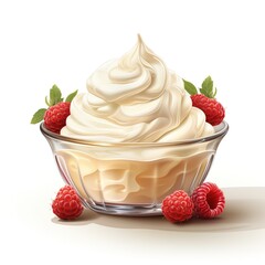 Clotted Cream isolated on transparent background