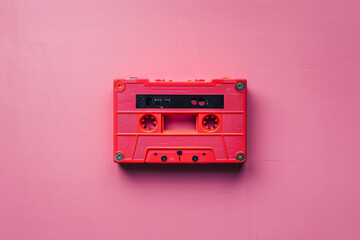 Obraz premium An isolated audio cassette tape on a clean background