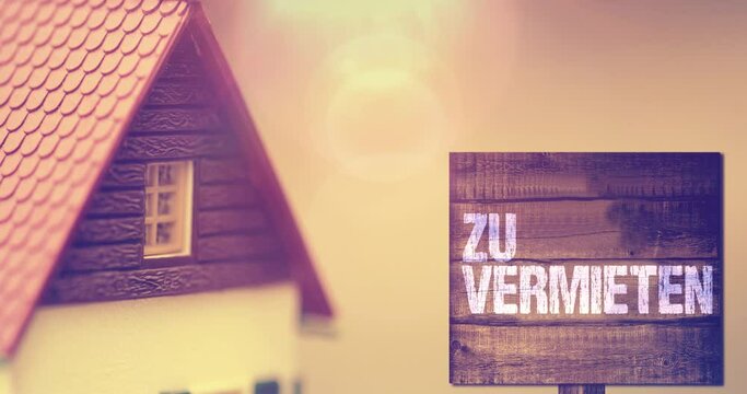 Ein Haus und Schild Zu Vermieten