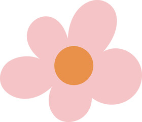 Cute flower element vector