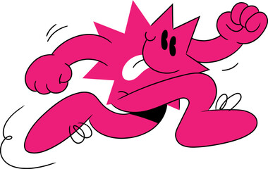 Cute groovy sparkle character illustration vector