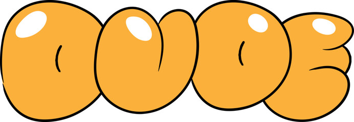 Dude text element vector