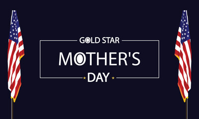 Modern and Meaningful Gold Star Mother's Day Text Design