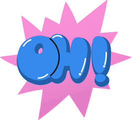 Speech bubble with oh text element vector