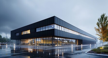 Fototapeta premium a building with a lot of windows