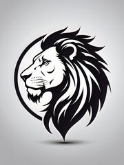 A silhouette color logo design of lion vector