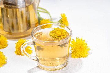 Dandelions plant herbal flower tea