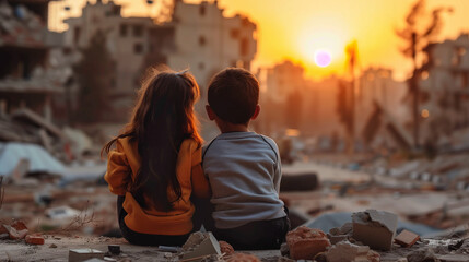 The Resilience of Hope: Children Witness the Dawn after Destruction
