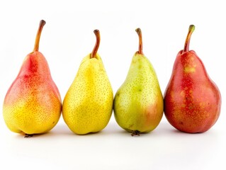 Pear-fectly Arranged: Exquisite Studio Display on White Background