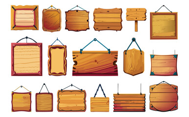 木製看板ベクターイラスト	