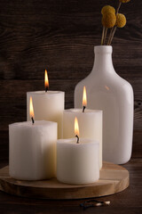 candle, candlelight, flame, burning, background, decoration, romantic, indoor, object, relaxation, decor, closeup, photography, table, interior, wax, home, light, aroma, aromatherapy, celebration