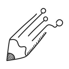 Generative artificial intelligence related icon vector isolated. Doodle illustration, concept of modern technology. AI innovation, images automatic generation.