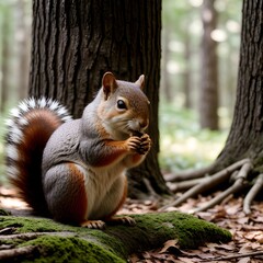 Obraz premium 도토리를 찾아서