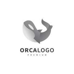 whale orca icon logo design illustration 2