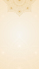 Exquisite Gold Ornamental Mandala Design On Soft Yellow Vertical Background
