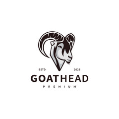 Goat mascot logo design illustration