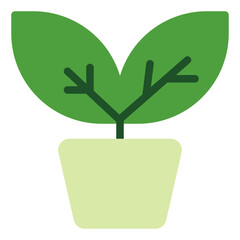Plant Icon in Flat Style