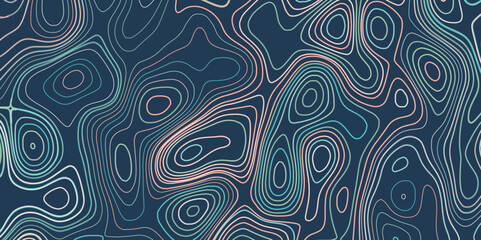 Topographic map backdrop. Conditional geography scheme and the terrain path. Contour line abstract background. Topography and geography map grid abstract backdrop.