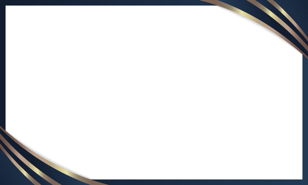 Elegant modern blank graduation certificate border frame. - Vector.