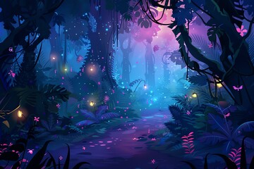 Obraz premium Mystical Forest Background