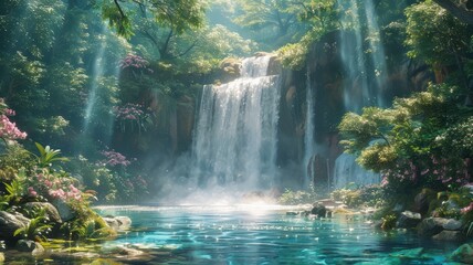 Remote waterfall, Explore the hidden and less-traveled waterfalls tucked away in remote locations, showcasing their secluded charm