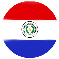 Obraz premium paraguayan flag with painted strokes in a circle
