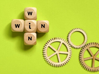 Win win situation concept background. Stock photo.