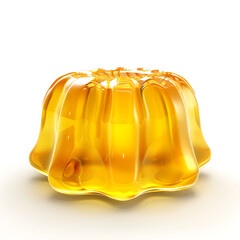 Yellow Jelly isolated on white background