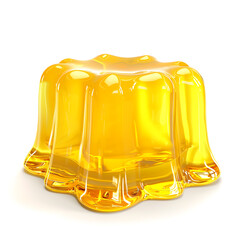 Yellow Jelly isolated on white background