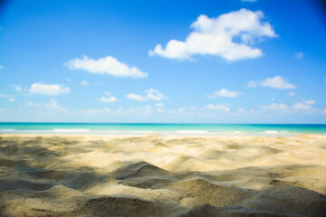 Blurred nature summer tropical beach background