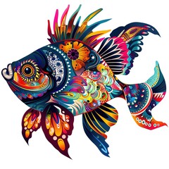 Obraz premium Fish ethnic fusion fashion