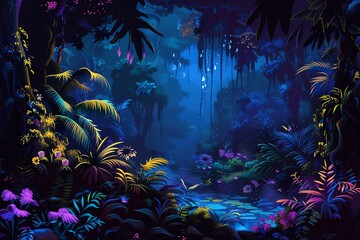 Obraz premium Mystical Forest Background