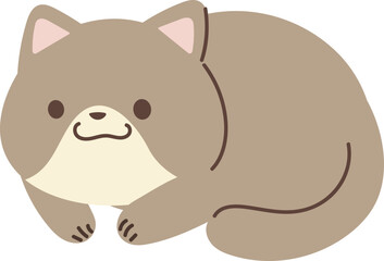 Cute cat illustration vector
