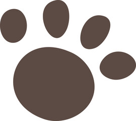 Cute paw foot element vector