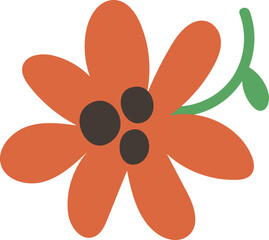 Cute flower element vector