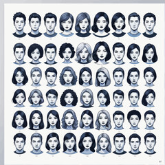 a poster of a group of people's faces