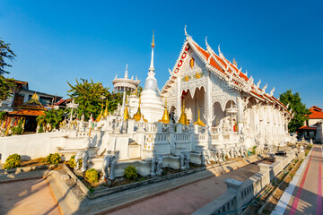 Lampang, Thailand. Wat Chiang Rai Temple on a sunny day	