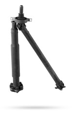 cardan shaft of a car with a steel rod, a sliding fork and an intermediate bearing for transmitting...