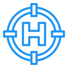 Helipad Vector Icon Design Illustration